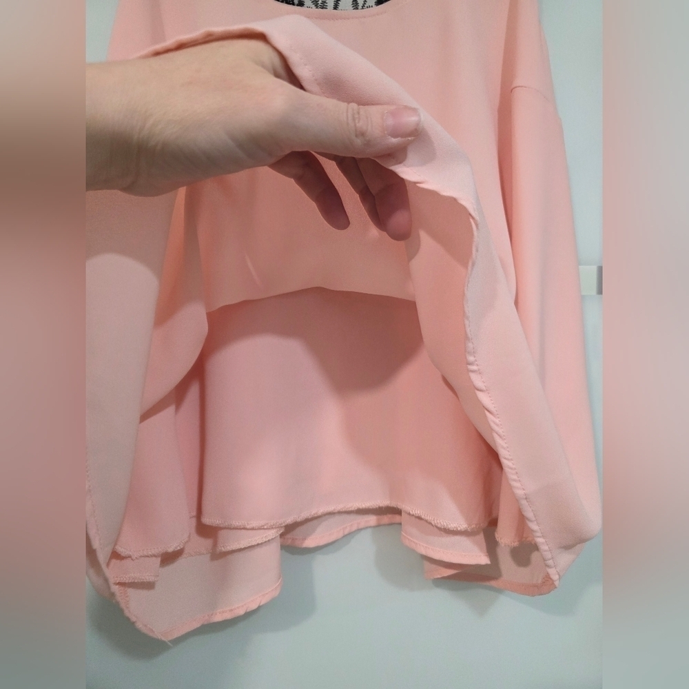 Smart Set Lace Trim Pink Top - Picture 8 of 16